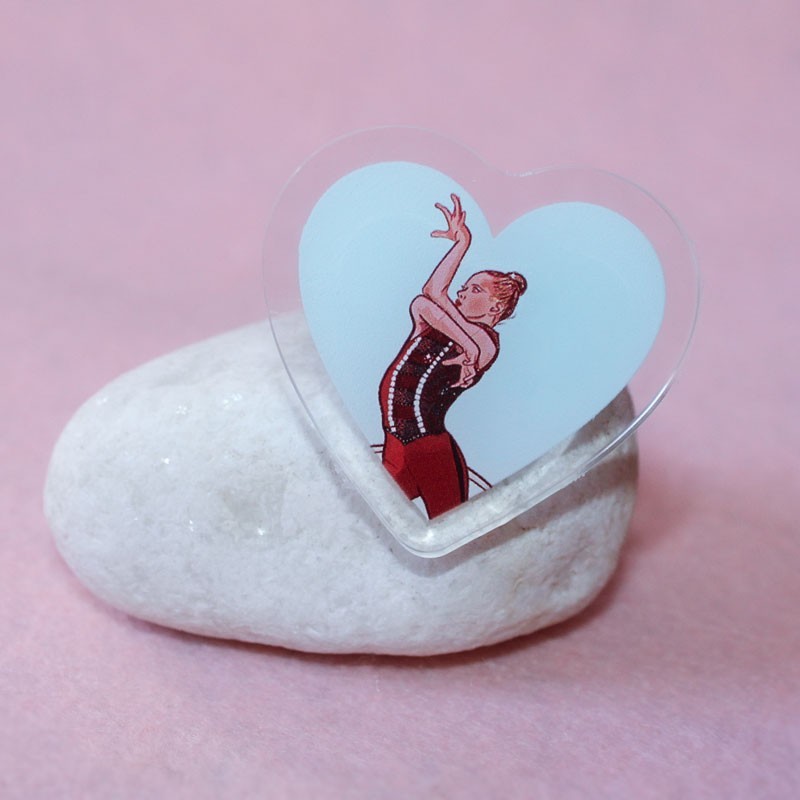 Pin decorativo de gimnasia rítmica inspirado en Taisiia Onofriichuk