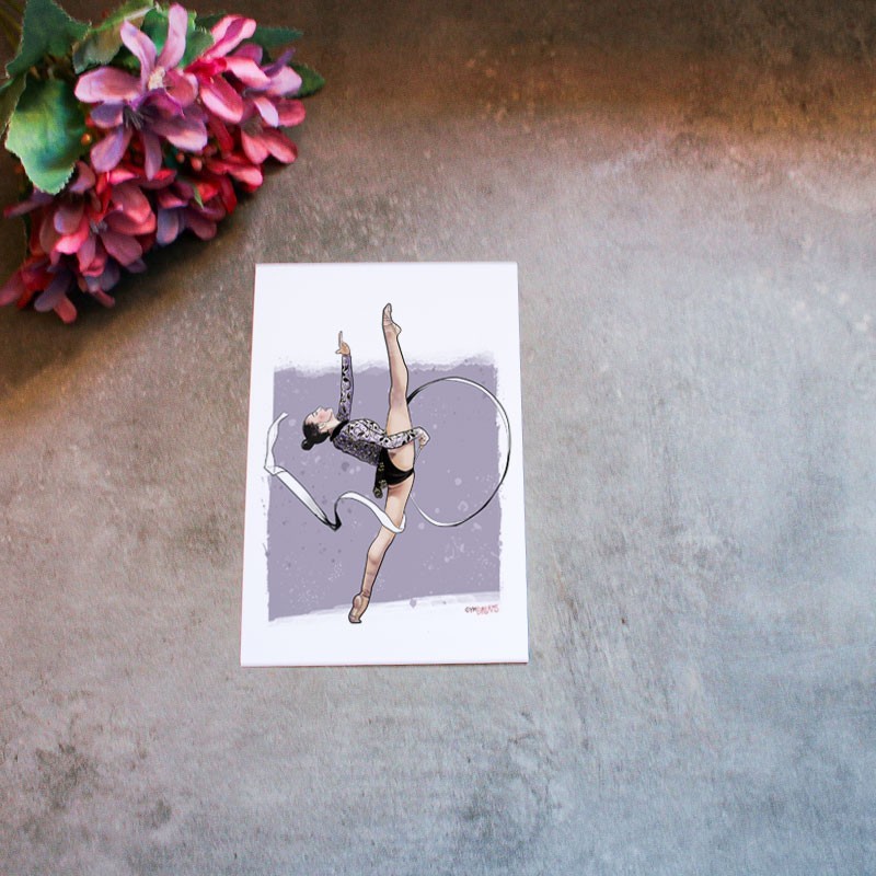 Lamina print de la gimnasta  Alba Bautista con cinta