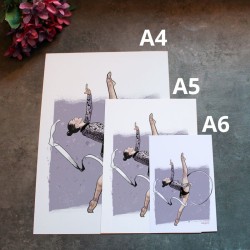 Lamina print de la gimnasta  Alba Bautista con cinta