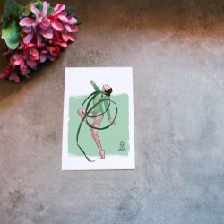 Lámina, print de la gimnasta  Diana Popova con cinta