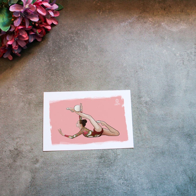 Lámina, print de la gimnasta  Olga Belova