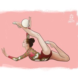 Lámina, print de la gimnasta  Olga Belova