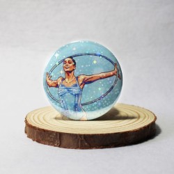 Espejo  con ilustración de la gimnasta sofia Raffaeli