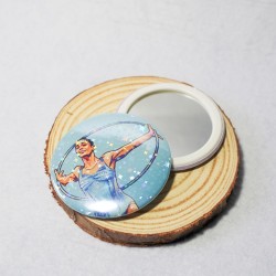 Espejo  con ilustración de la gimnasta sofia Raffaeli