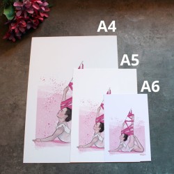 Lamina print de la gimnasta Stiliana Nikolova con cinta en 2025