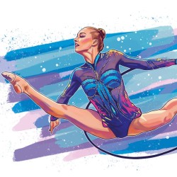 Lámina print de la gimnasia rítmica Night dremas