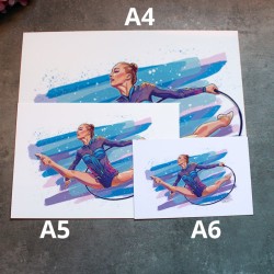 Lámina print de la gimnasia rítmica Night dremas