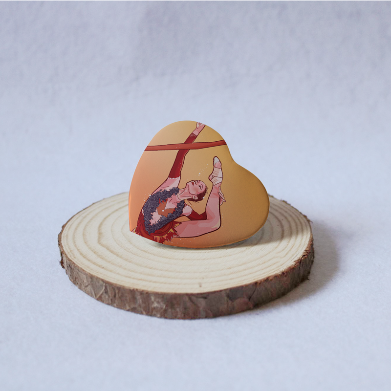 chapa corazón de gimnasia rítmica Irina