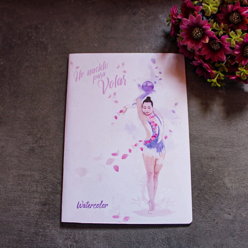 Libreta A5 de gimnasia rítmica diseño Volar