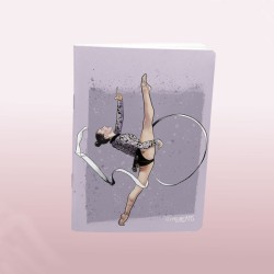 Libreta de gimnasia rítmica con brillo Alba Bautista
