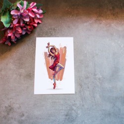 Lámina print de danza "zapatillas rojas"