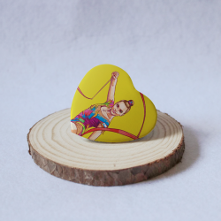 chapa corazón de la gimnasta dina averina