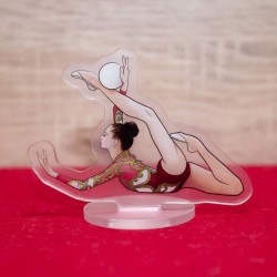 Figura decorativa de gimnasta con pelota