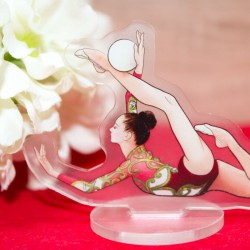 Figura decorativa de gimnasta con pelota
