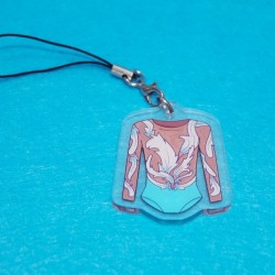 Llaverito para móvil en forma de maillot Cisne de gimnasia rítmica