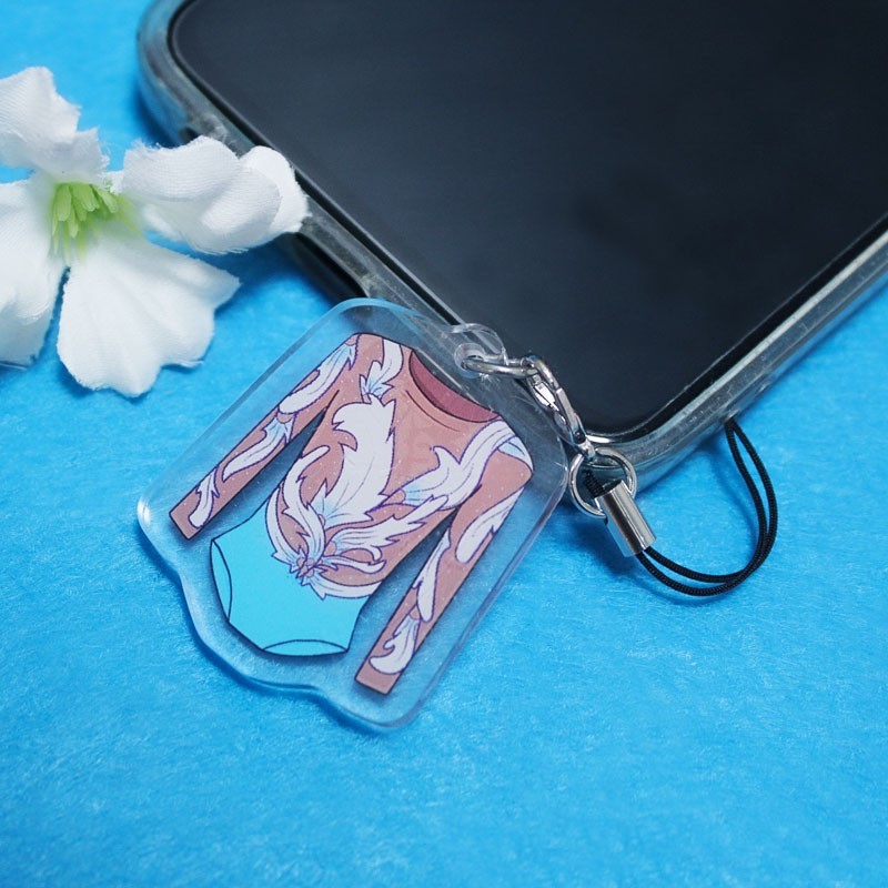 Llaverito para móvil en forma de maillot Cisne de gimnasia rítmica